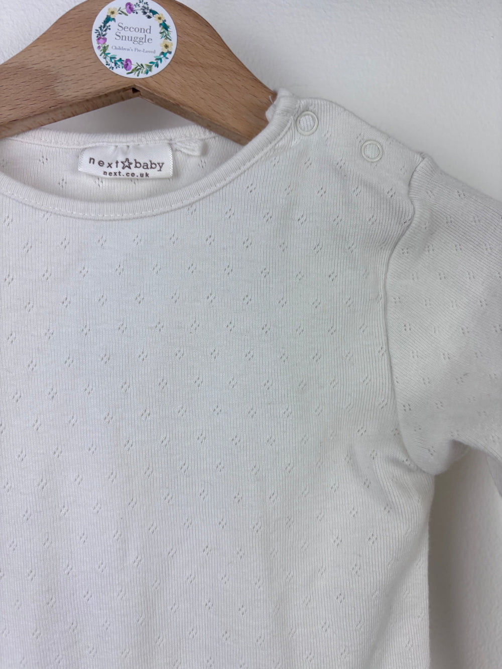 Next White Long Sleeve Vest 18-24 Months-Vests-Second Snuggle Preloved