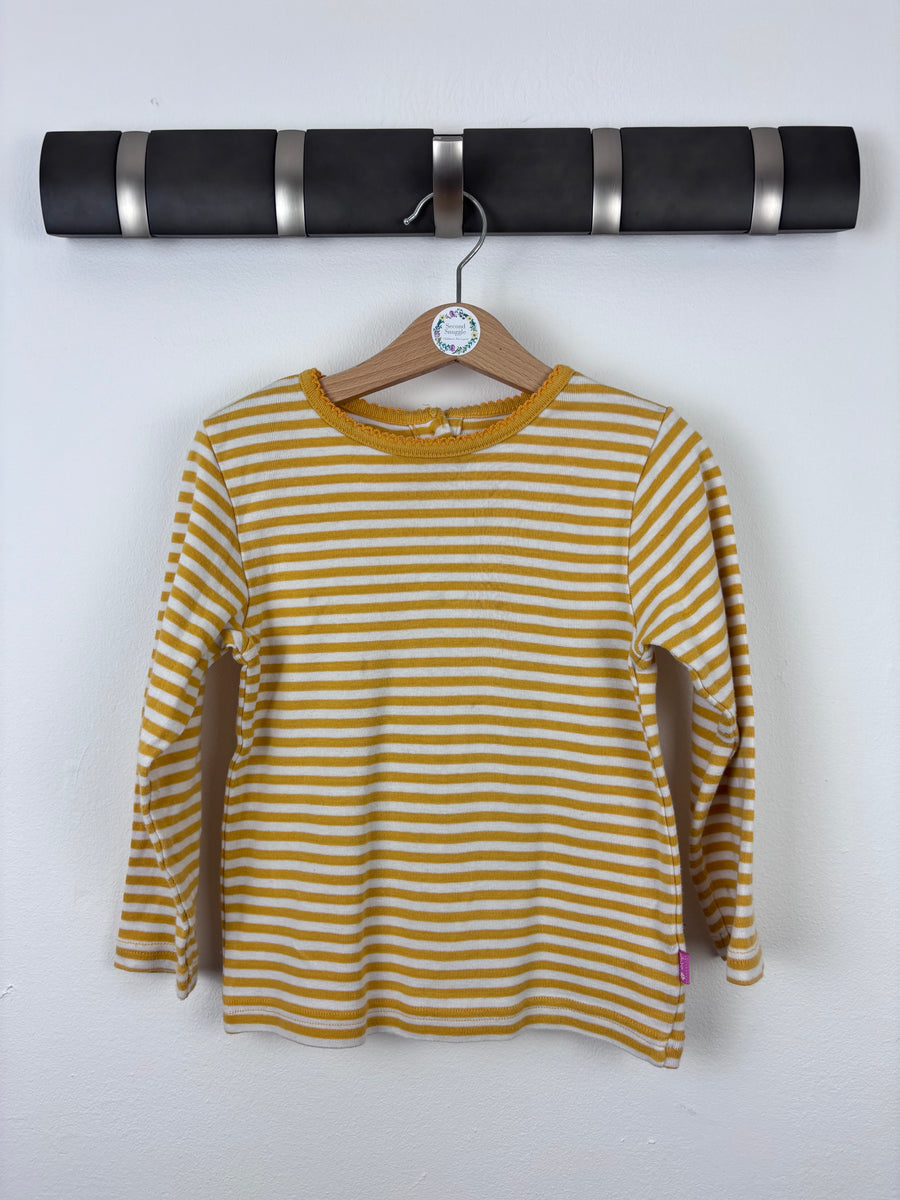 JoJo Maman Bébé Striped Long Sleeve Top 4-5 Years-Tops-Second Snuggle Preloved