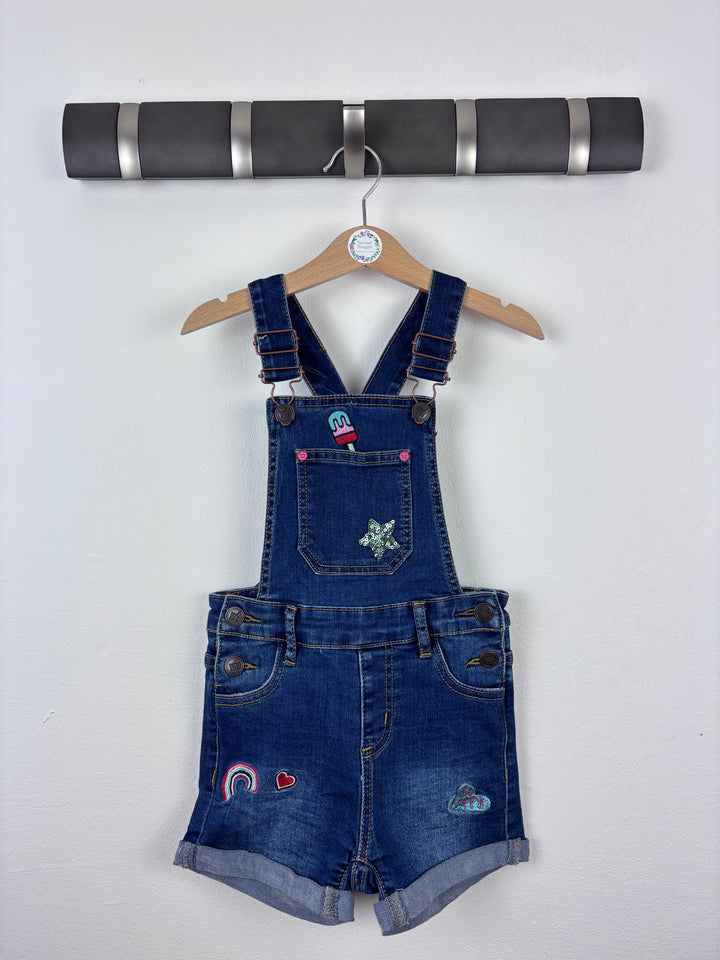 Woolworths Denim Dungaree Shorts 5 Years-Dungarees-Second Snuggle Preloved