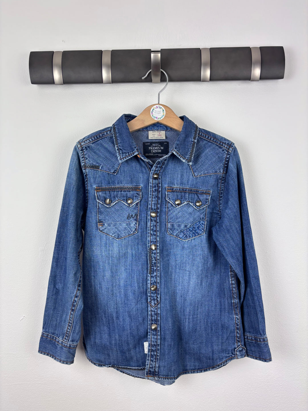 Zara Denim Shirt 7 Years-Shirts-Second Snuggle Preloved