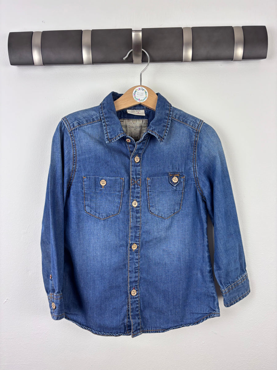 Zara Denim Shirt 5 Years-Shirts-Second Snuggle Preloved