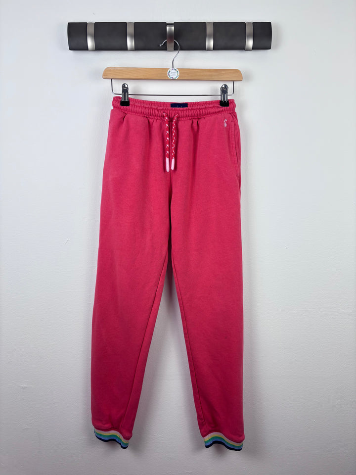 Joules Pink Joggers With Rainbow Cuffs 12 Years-Trousers-Second Snuggle Preloved