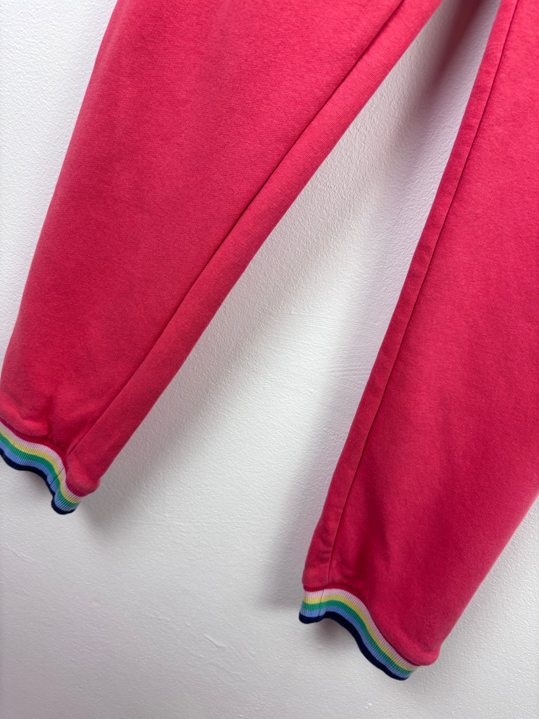 Joules Pink Joggers With Rainbow Cuffs 12 Years-Trousers-Second Snuggle Preloved