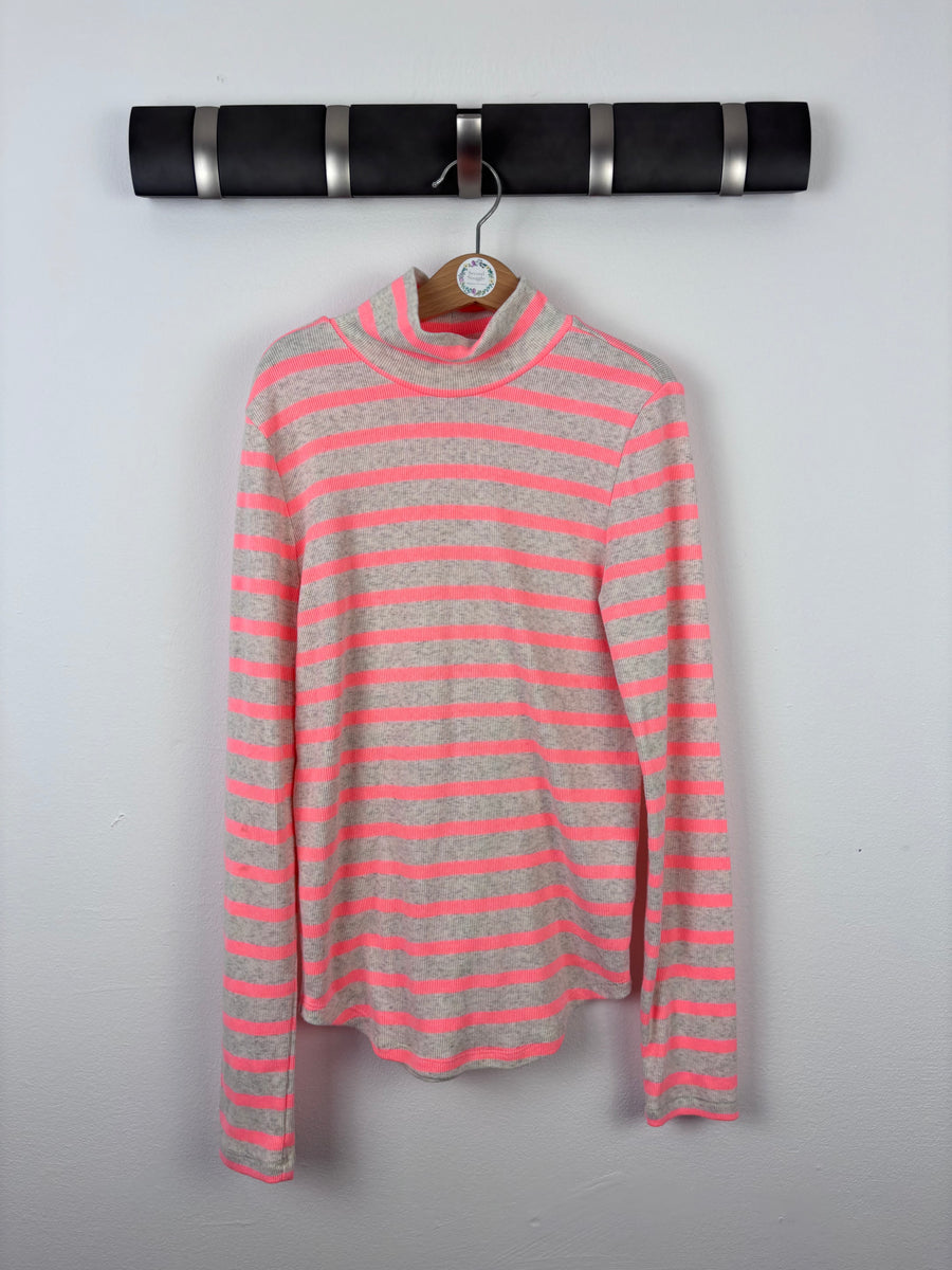 Gap Grey And Pink Stripe Long Sleeve Top XXL (14-16 Years Approx)-Tops-Second Snuggle Preloved