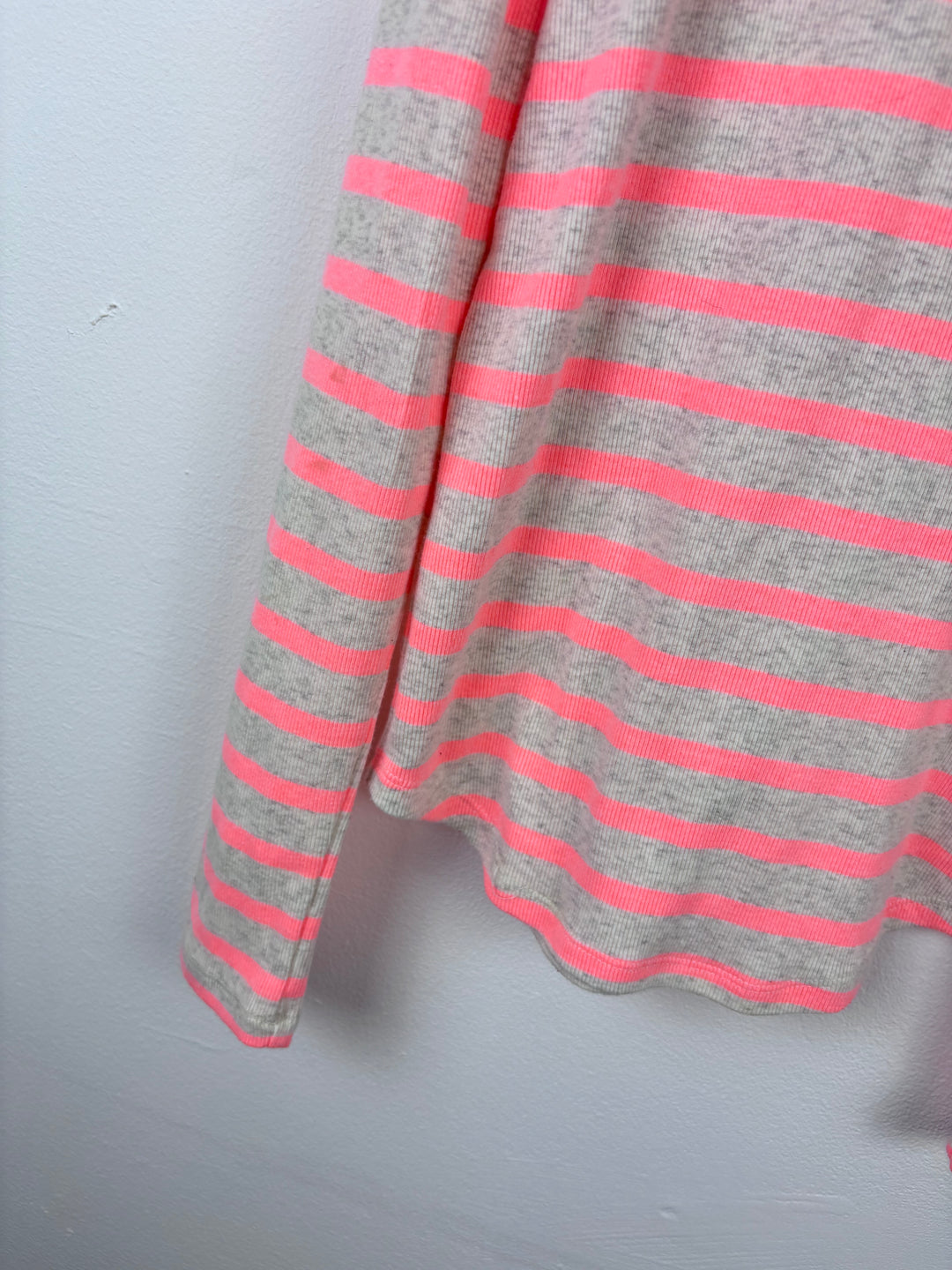 Gap Grey And Pink Stripe Long Sleeve Top XXL (14-16 Years Approx)-Tops-Second Snuggle Preloved
