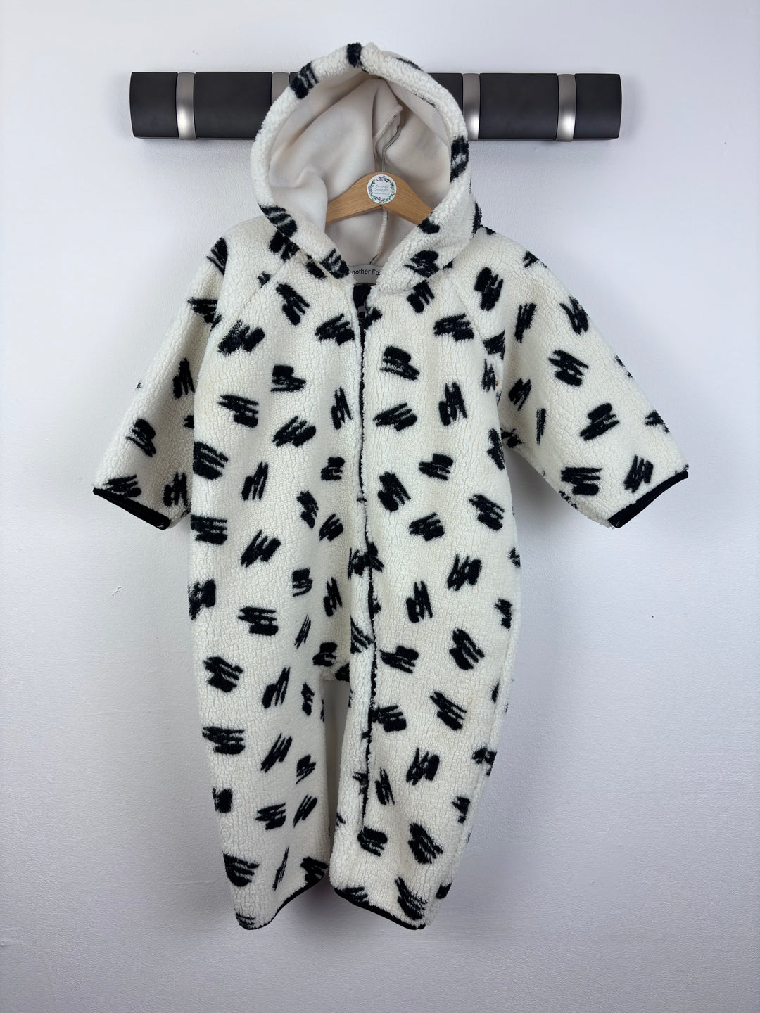 Another Fox Monochrome Zip-Up Suit 1-2 Years-All In One-Second Snuggle Preloved