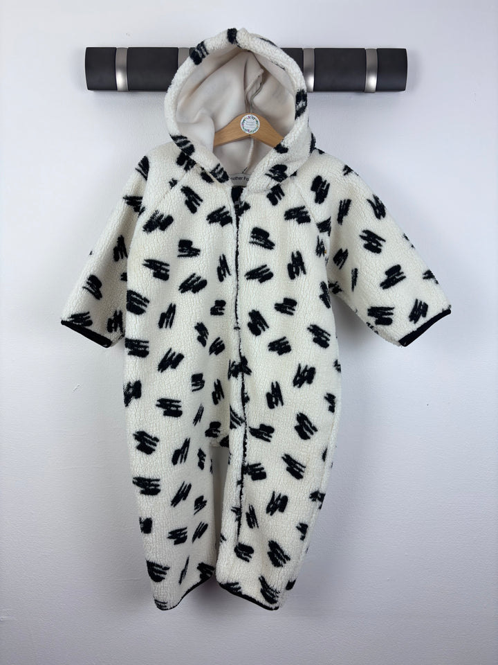Another Fox Monochrome Zip-Up Suit 1-2 Years-All In One-Second Snuggle Preloved