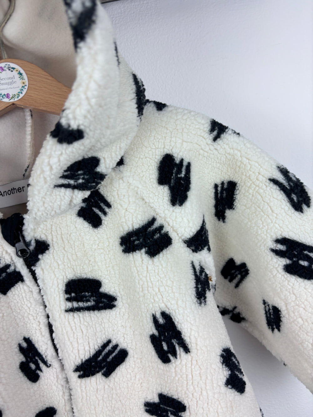 Another Fox Monochrome Zip-Up Suit 1-2 Years-All In One-Second Snuggle Preloved