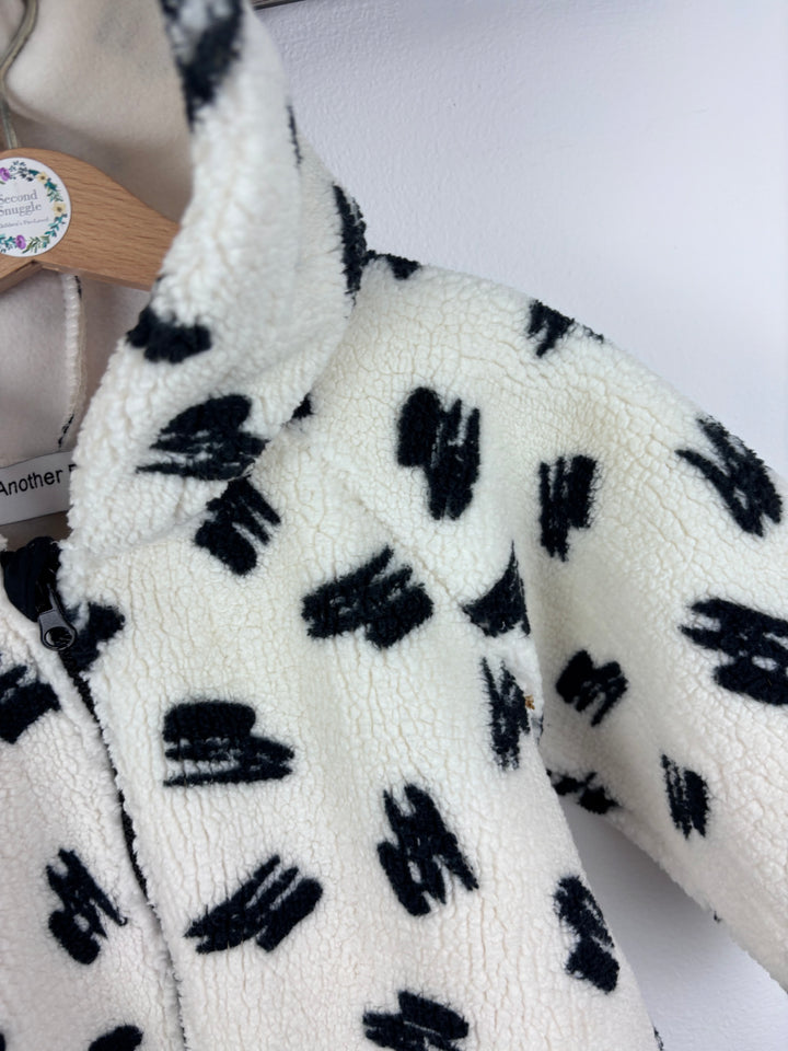 Another Fox Monochrome Zip-Up Suit 1-2 Years-All In One-Second Snuggle Preloved