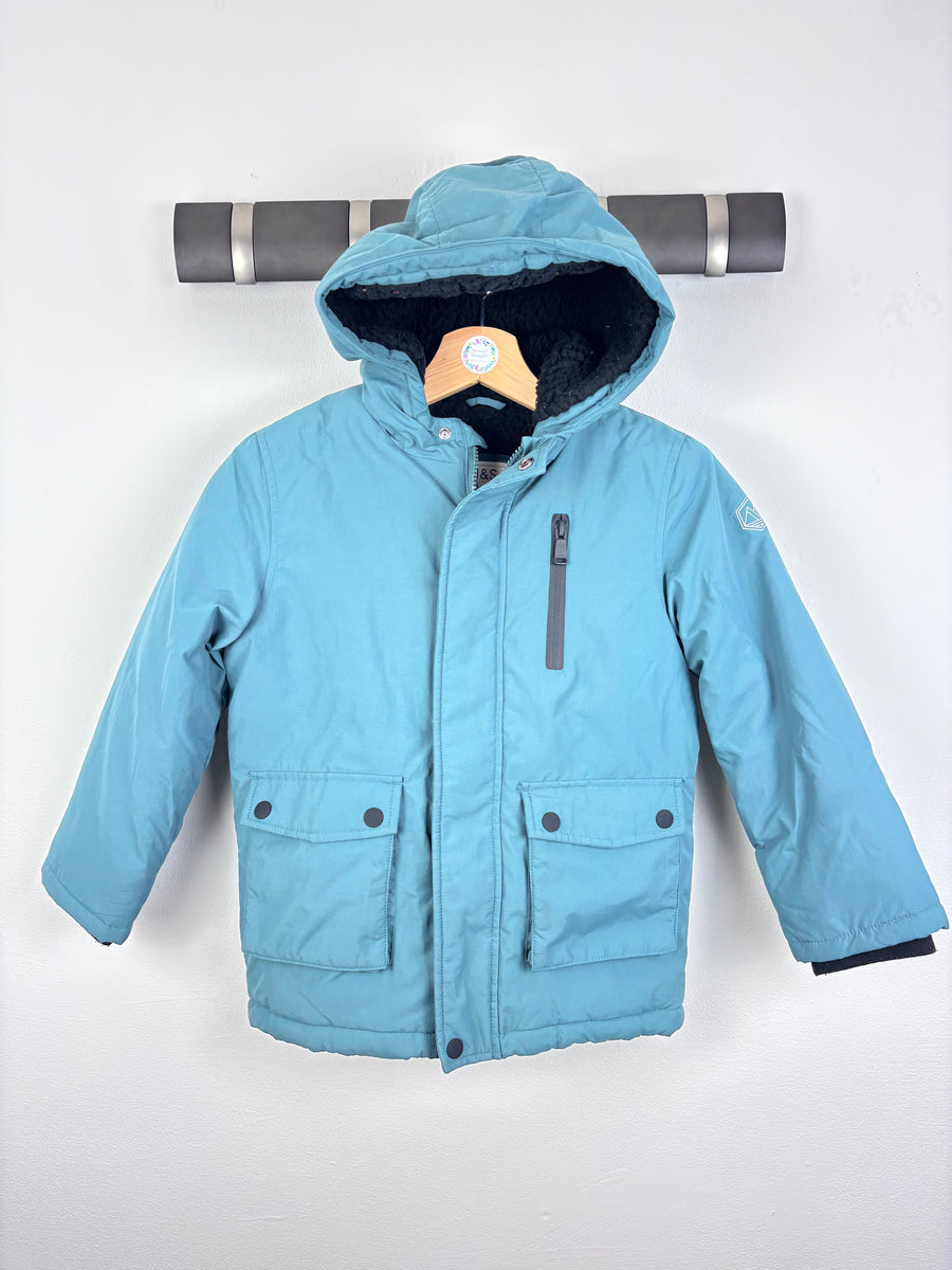 M&S Hooded Winter Coat 6-7 Years-Coats-Second Snuggle Preloved