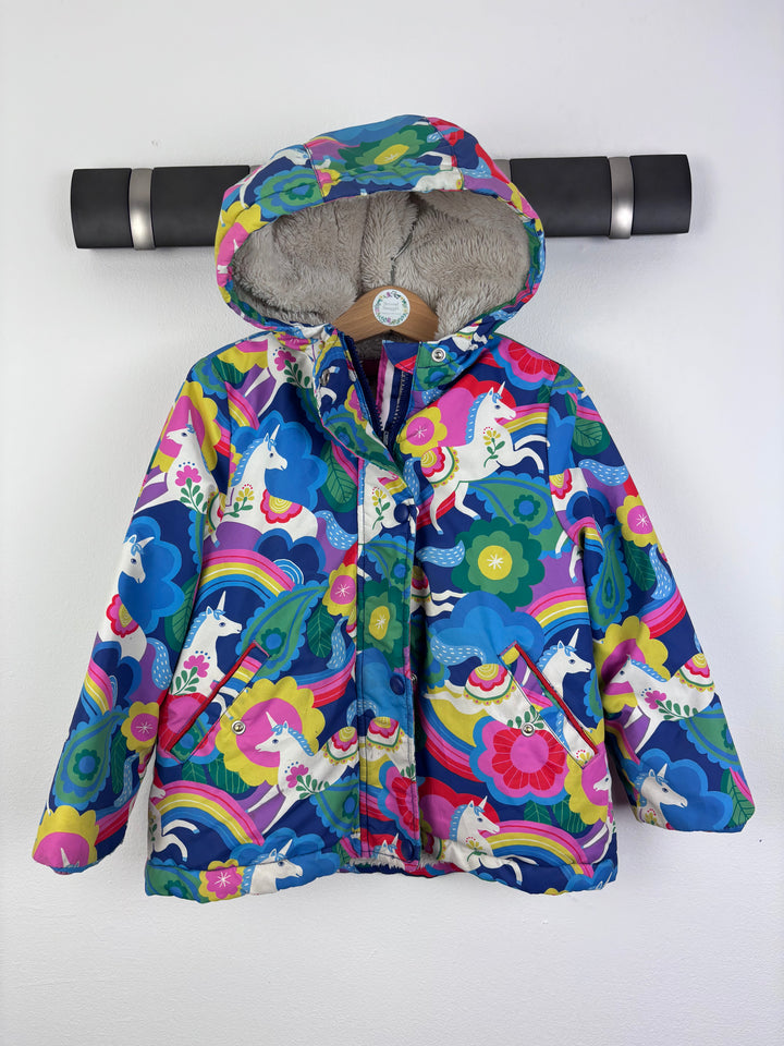 Mini Boden Unicorn Print Fleece-Lined Puffer Coat 2-3 Years-Coats-Second Snuggle Preloved