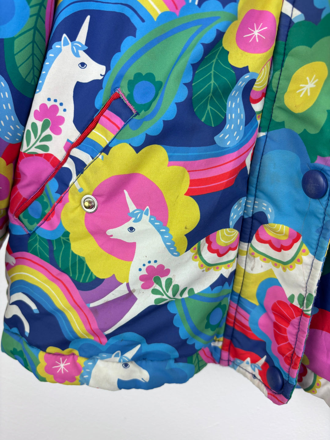 Mini Boden Unicorn Print Fleece-Lined Puffer Coat 2-3 Years-Coats-Second Snuggle Preloved