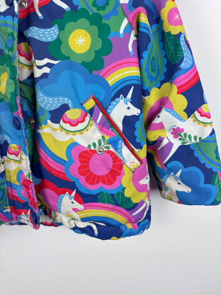 Mini Boden Unicorn Print Fleece-Lined Puffer Coat 2-3 Years-Coats-Second Snuggle Preloved