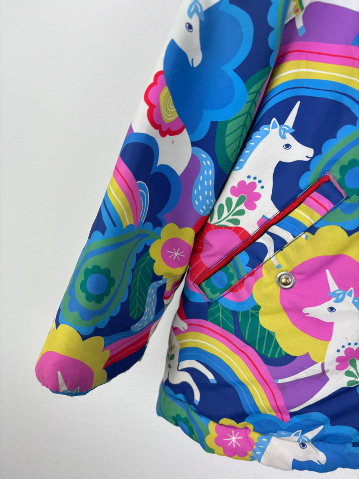 Mini Boden Unicorn Print Fleece-Lined Puffer Coat 2-3 Years-Coats-Second Snuggle Preloved
