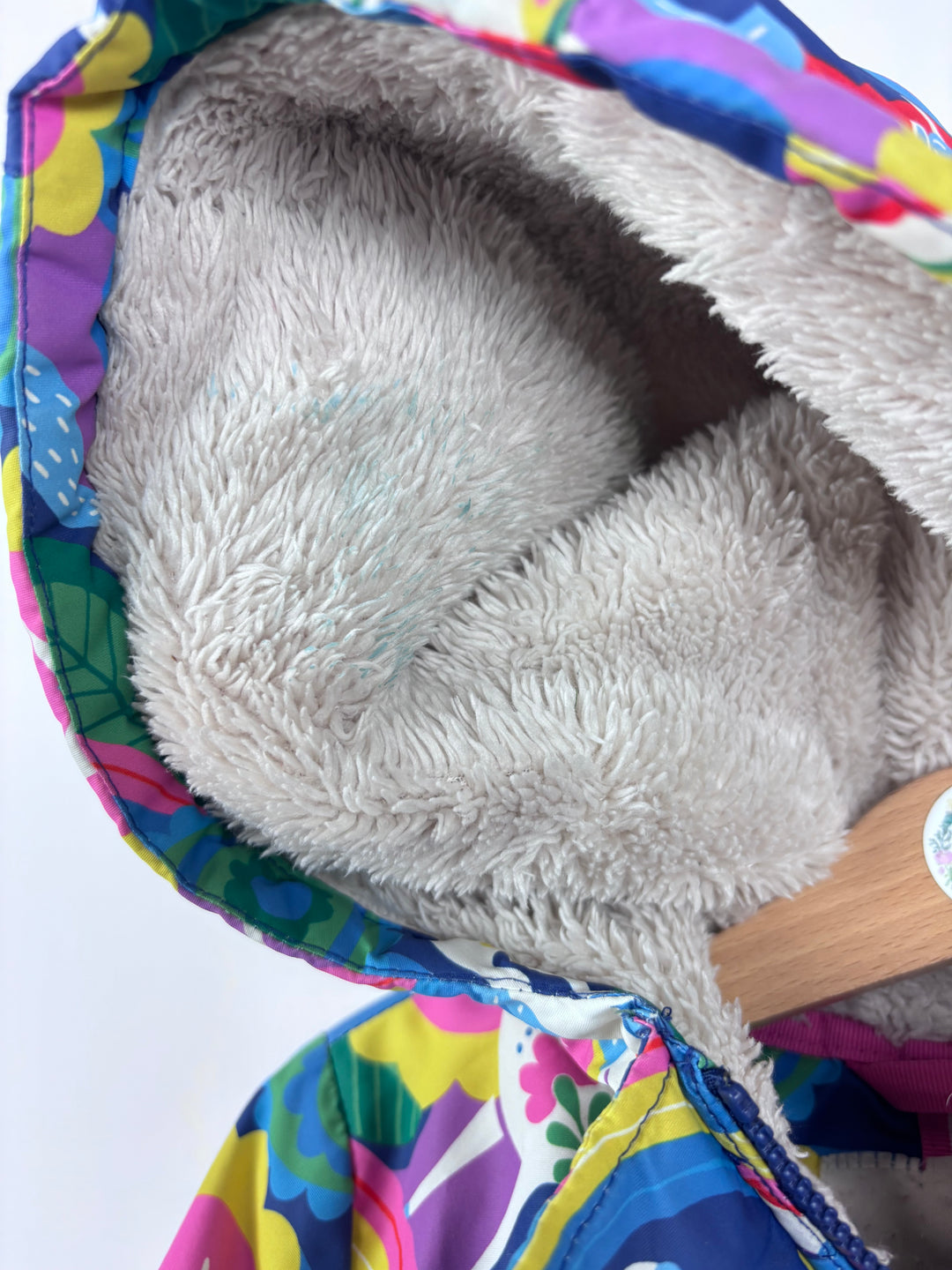 Mini Boden Unicorn Print Fleece-Lined Puffer Coat 2-3 Years-Coats-Second Snuggle Preloved