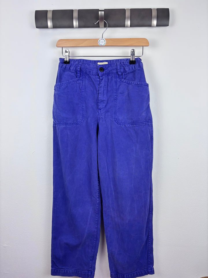 Bella Rose Blue Cotton Trousers 12 Years-Trousers-Second Snuggle Preloved