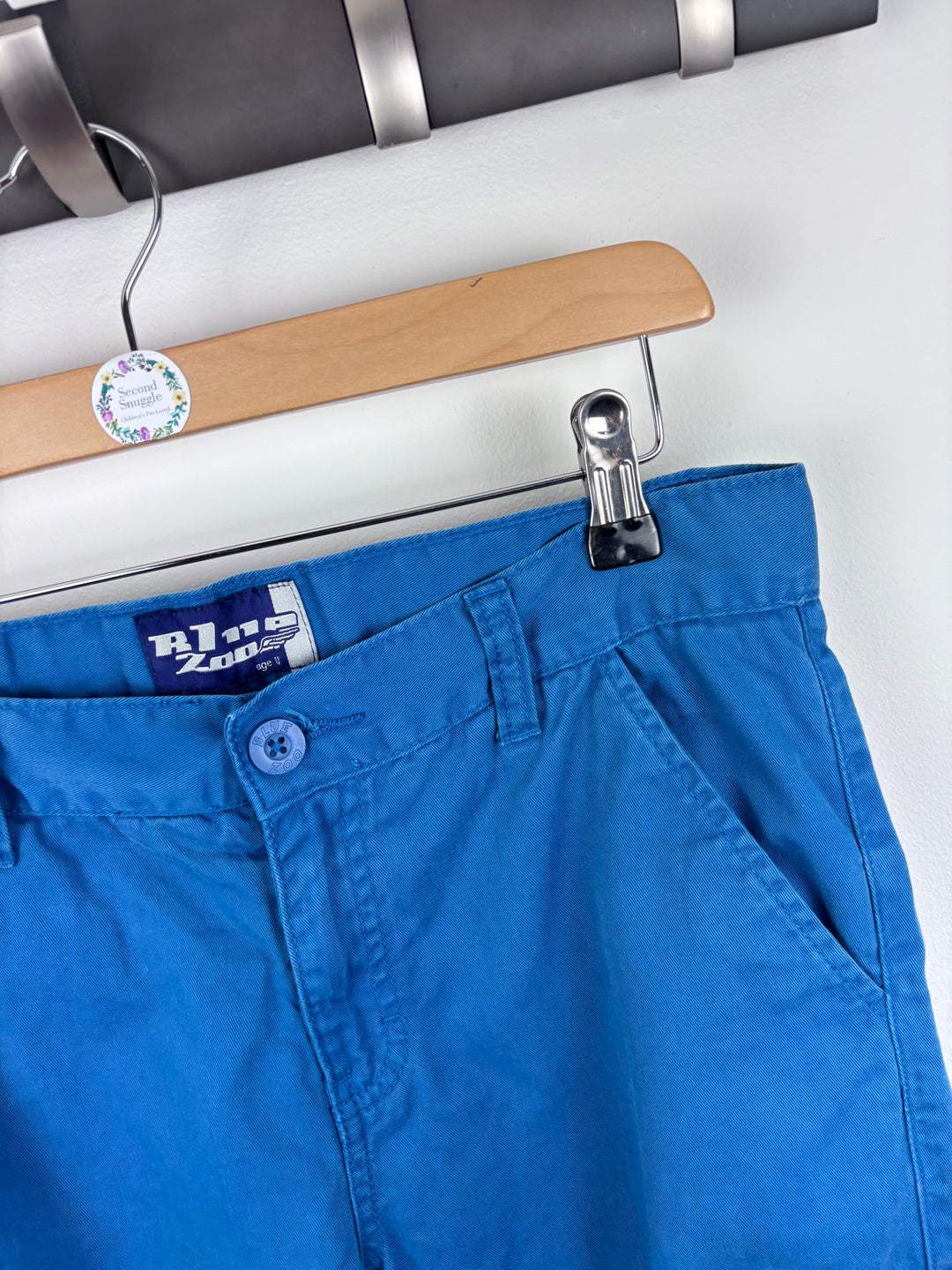 R Zoo Blue Cotton Trousers 12 Years-Trousers-Second Snuggle Preloved