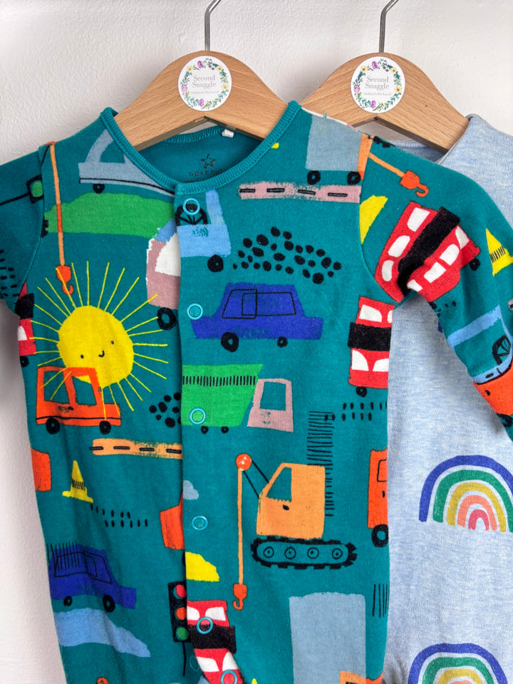 Next Baby Sleepsuit Sets With Colourful Prints Up To 1 Month