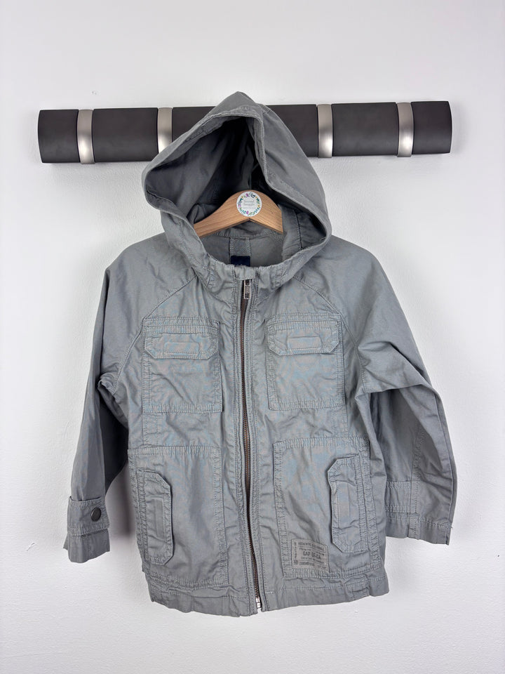 Baby Gap Grey Hooded Jacket 4 Years