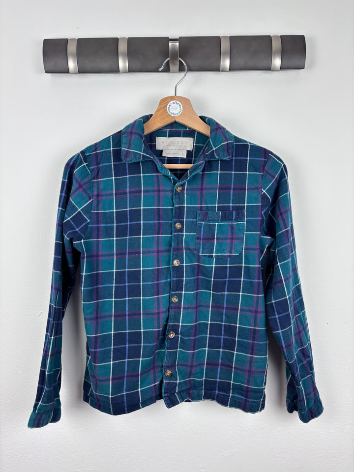 John Lewis Blue And Green Check Shirt 11 Years-Shirts-Second Snuggle Preloved