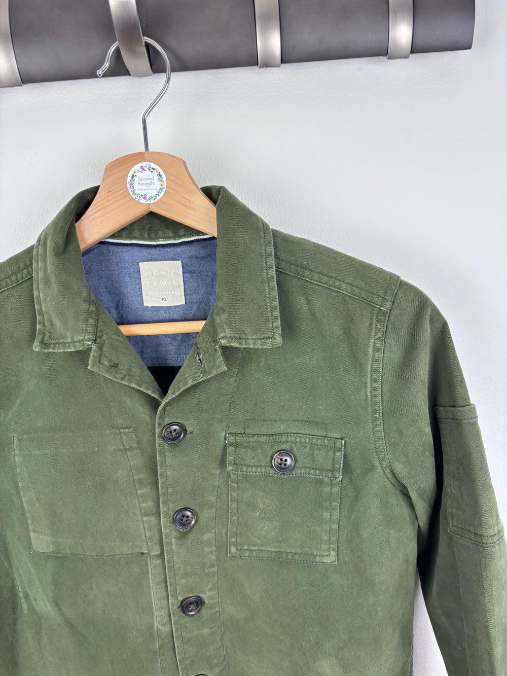 John Lewis Green Utility Jacket 10 Years-Jackets-Second Snuggle Preloved