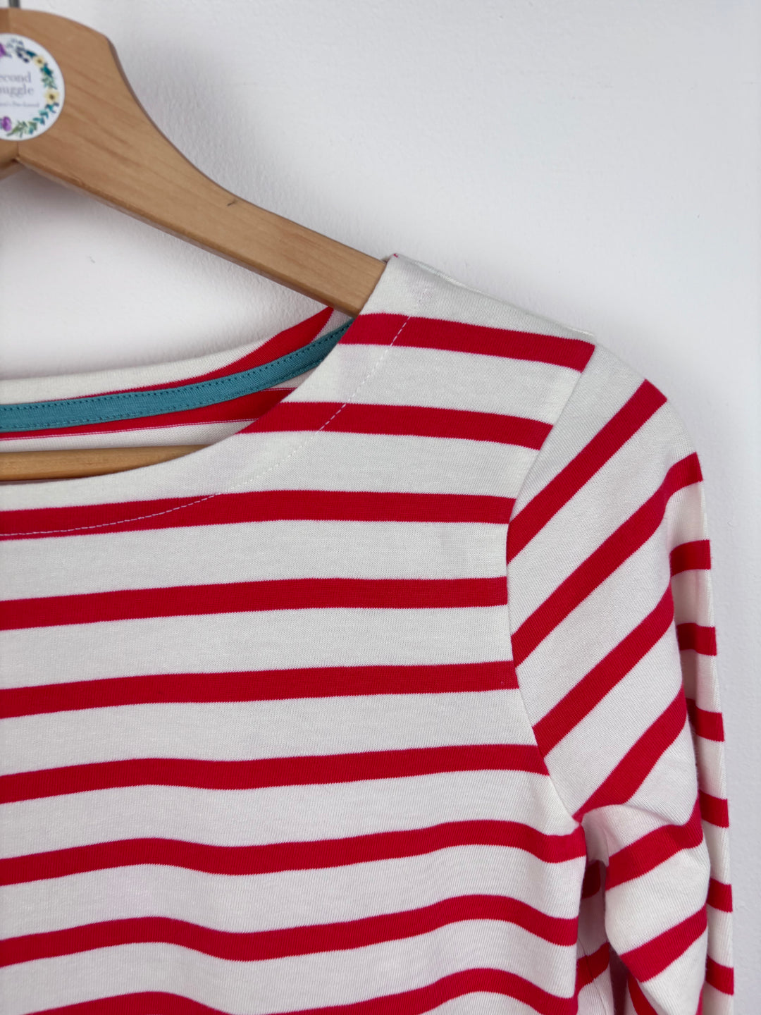 Boden Red And White Stripe Long Sleeve Top 11-12 Years-Tops-Second Snuggle Preloved