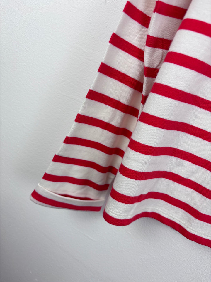 Boden Red And White Stripe Long Sleeve Top 11-12 Years-Tops-Second Snuggle Preloved