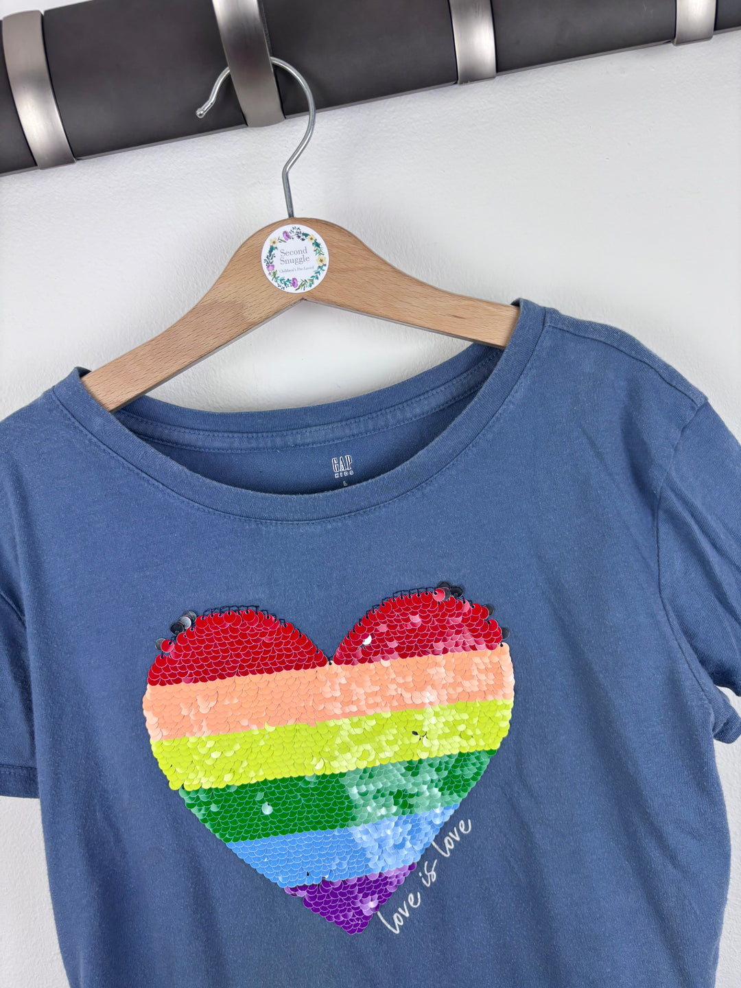 Gap Love Is Love T-Shirt L (8-10 Years)-Tops-Second Snuggle Preloved