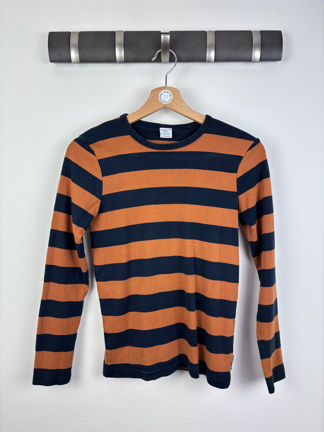 Polarn O.Pyret Red and Navy Striped Top 10-12 Years-Tops-Second Snuggle Preloved