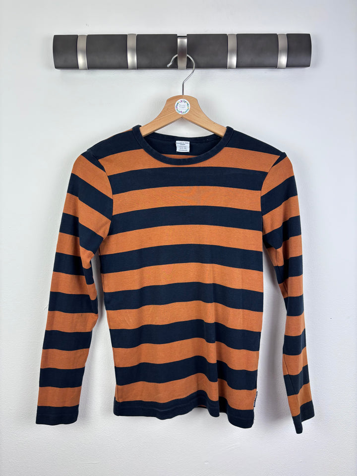 Polarn O.Pyret Red and Navy Striped Top 10-12 Years-Tops-Second Snuggle Preloved