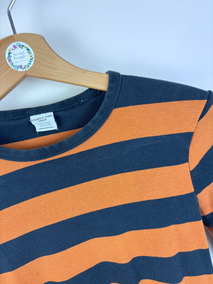 Polarn O.Pyret Red and Navy Striped Top 10-12 Years-Tops-Second Snuggle Preloved