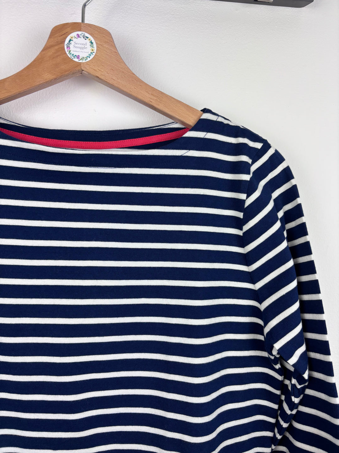 Boden Stripe Long Sleeve Top with Colour Block Cuffs 15-16 Years-Tops-Second Snuggle Preloved