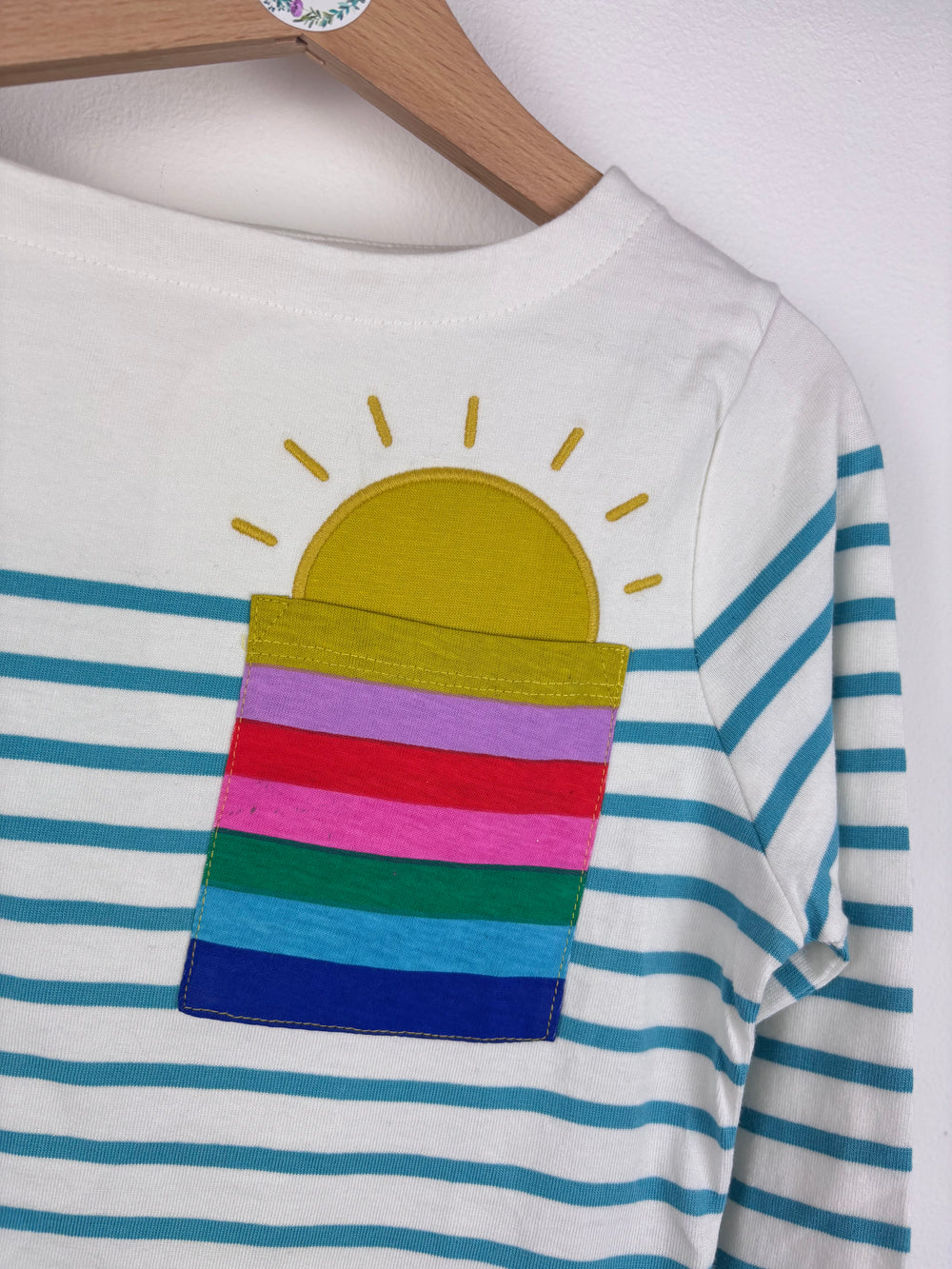 Mini Boden Long Sleeve Stripe Sun Top 5-6 Years-Tops-Second Snuggle Preloved