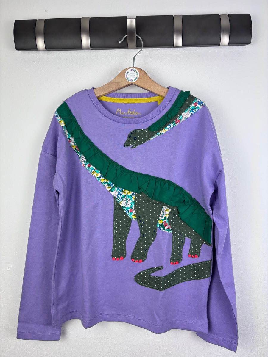 Mini Boden Dinosaur Applique Top 8-9 Years-Tops-Second Snuggle Preloved