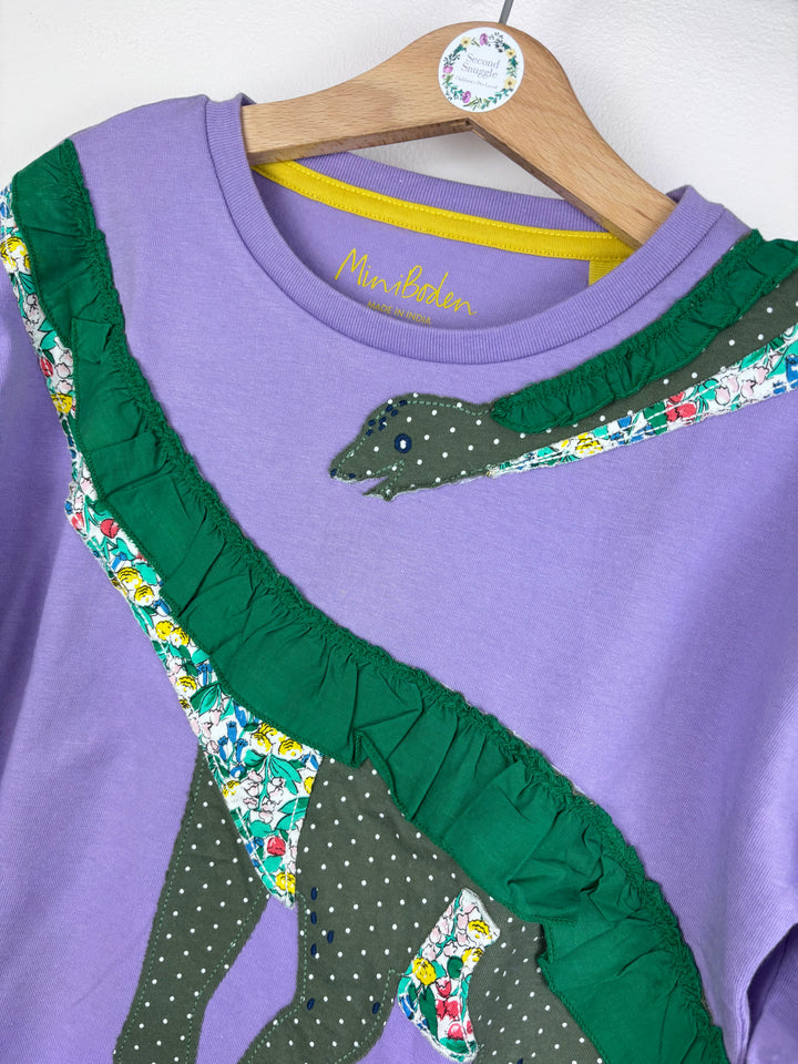 Mini Boden Dinosaur Applique Top 8-9 Years-Tops-Second Snuggle Preloved