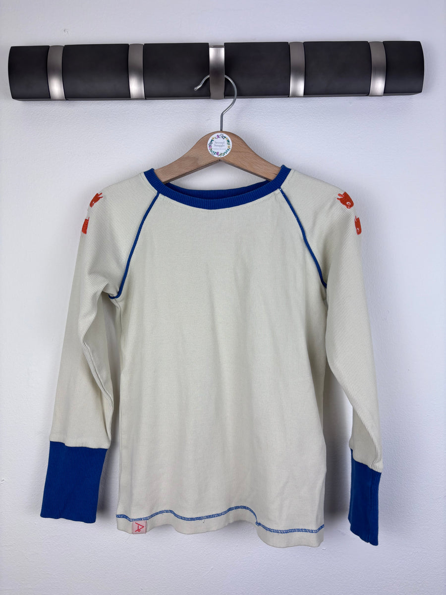Alba Cream Long Sleeve Top 122 (6-7 Years)-Tops-Second Snuggle Preloved