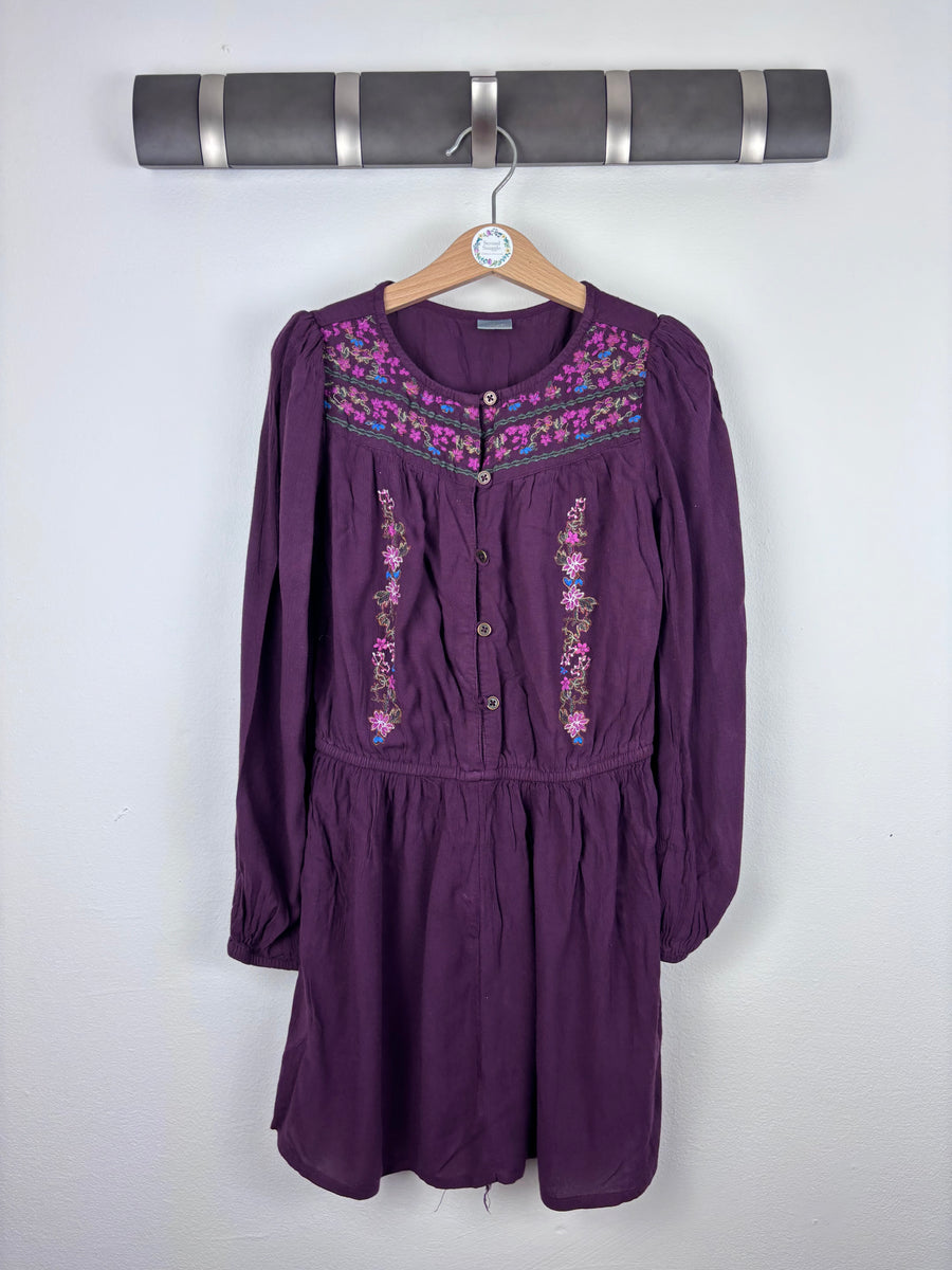 Next Purple Embroidered Dress 6 Years-Dresses-Second Snuggle Preloved