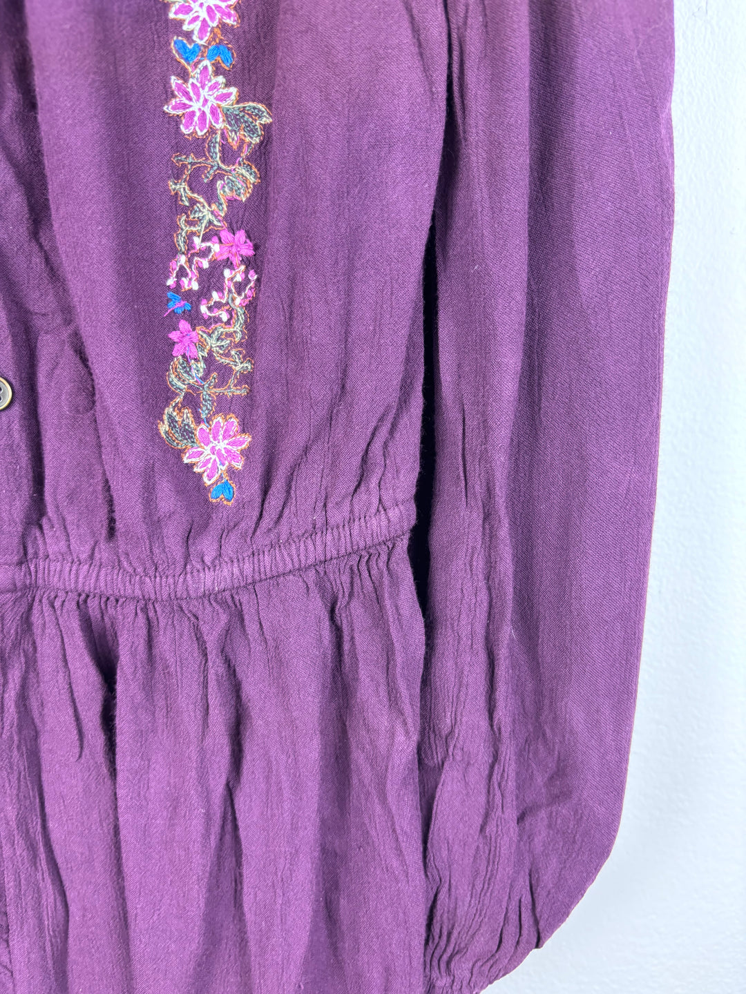 Next Purple Embroidered Dress 6 Years-Dresses-Second Snuggle Preloved