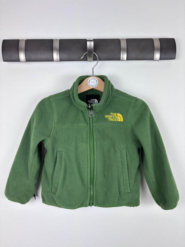 The North Face Green Fleece Zip Jacket 100 (18-36 Months)-Fleeces-Second Snuggle Preloved