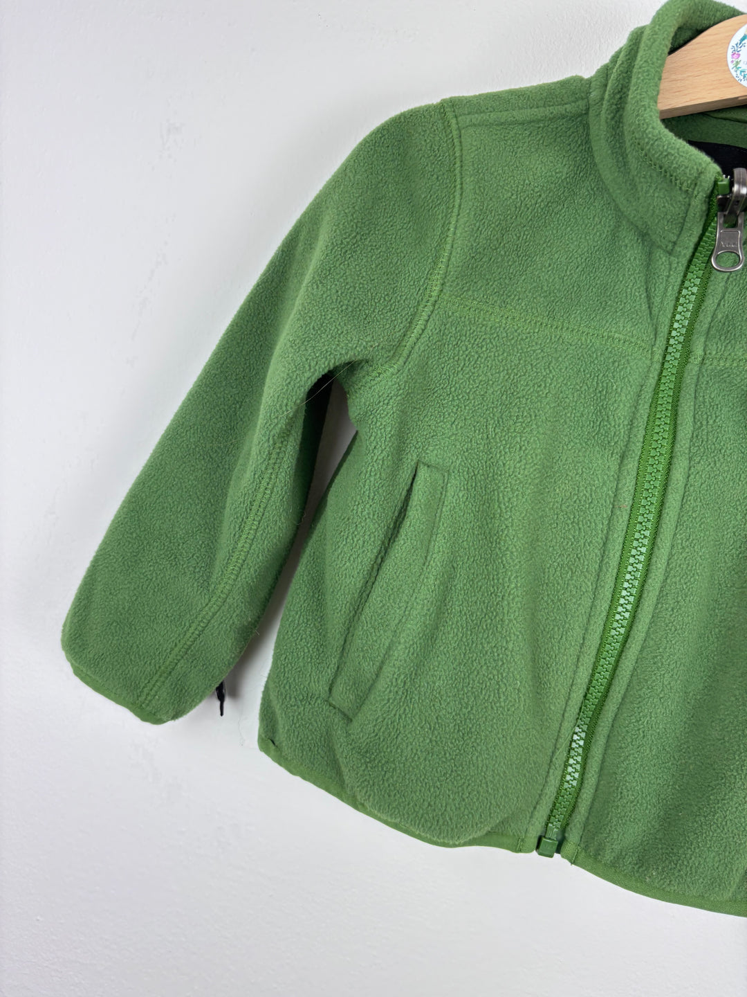 The North Face Green Fleece Zip Jacket 100 (18-36 Months)-Fleeces-Second Snuggle Preloved