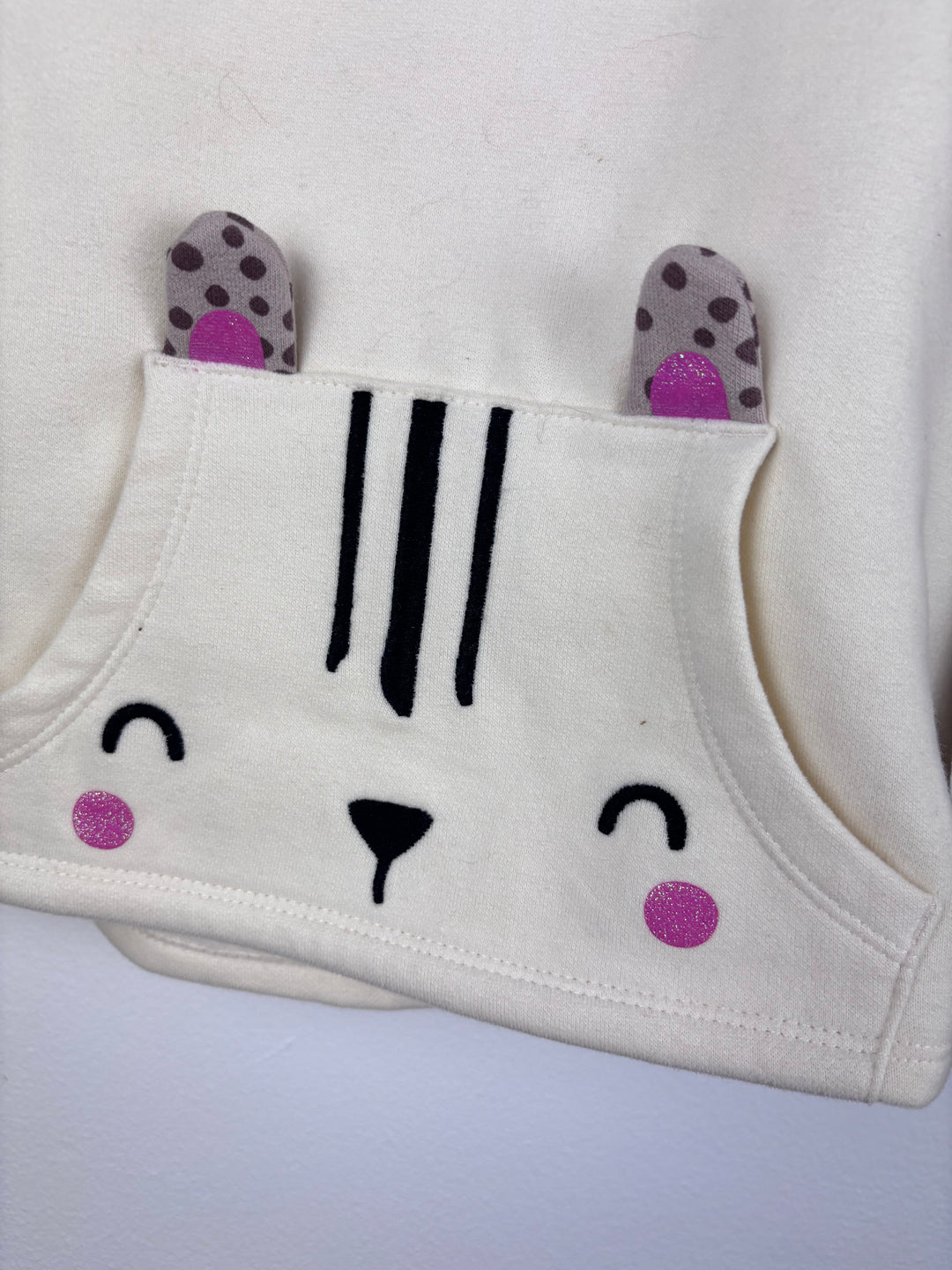 Nutmeg Cream Cat Hoodie 5-6 Years-Hoodies-Second Snuggle Preloved