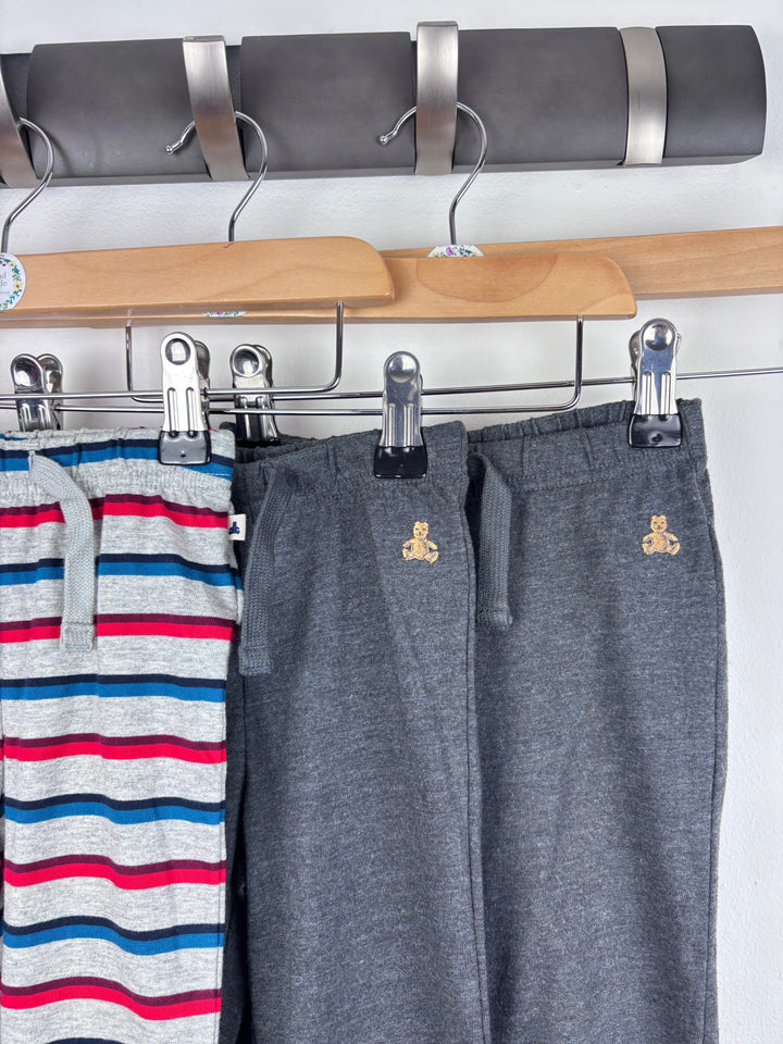 Gap Striped and Charcoal Joggers Set 18-24 Months-Leggings-Second Snuggle Preloved