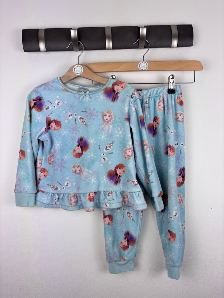 Matalan Disney Frozen Fleece Pyjama Set Blue 4 Years-Night Wear-Second Snuggle Preloved