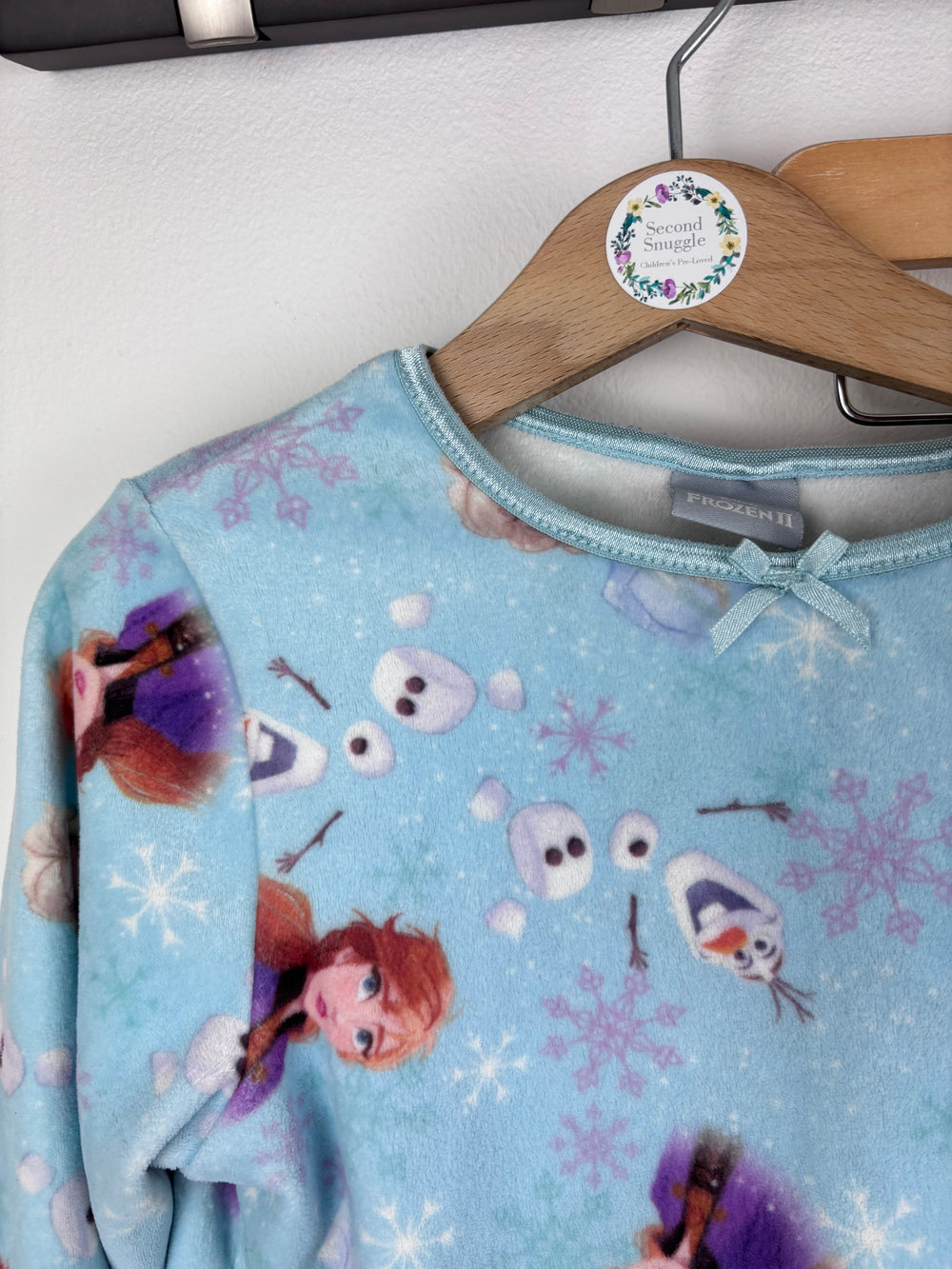 Matalan Disney Frozen Fleece Pyjama Set Blue 4 Years-Night Wear-Second Snuggle Preloved