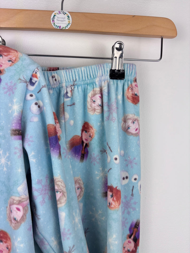 Matalan Disney Frozen Fleece Pyjama Set Blue 4 Years-Night Wear-Second Snuggle Preloved