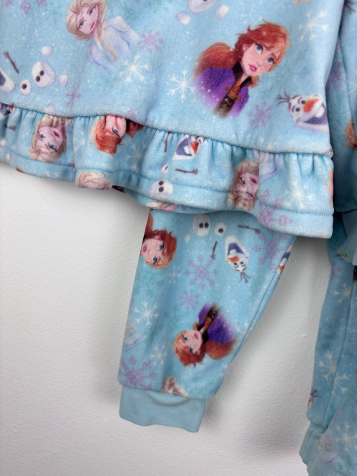 Matalan Disney Frozen Fleece Pyjama Set Blue 4 Years-Night Wear-Second Snuggle Preloved