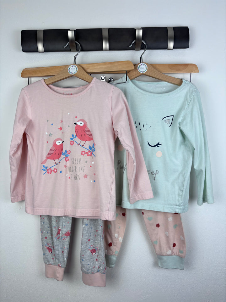 Jeff & Co Bird Print Pyjama Set 3-4 Years-Night Wear-Second Snuggle Preloved