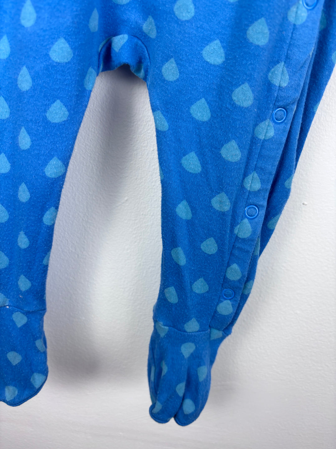 Frugi Blue Duck Appliqué Sleepsuit 3-6 Months-Sleepsuits-Second Snuggle Preloved