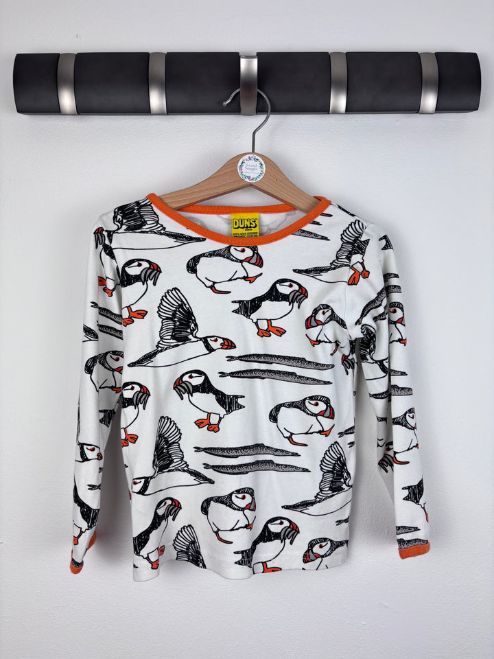 Duns Puffin Print Long Sleeve Top 104 (3-4 Years)-Tops-Second Snuggle Preloved