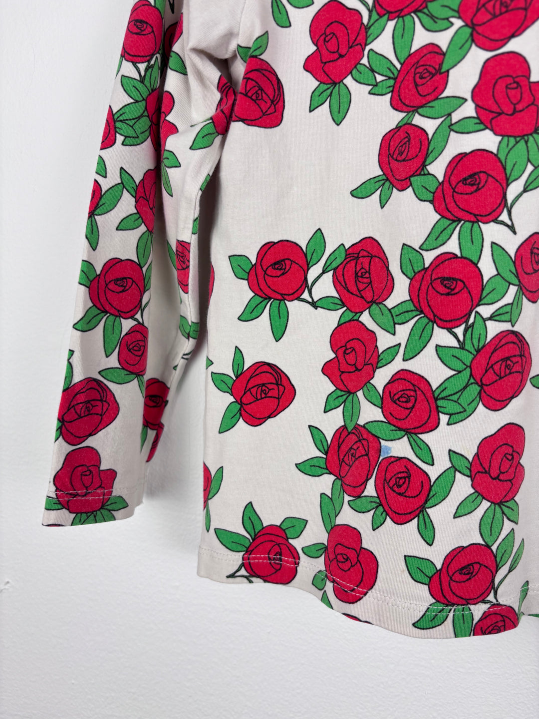 Mini Rodini Red Rose Long Sleeve Top 92/98 (2-3 Years)